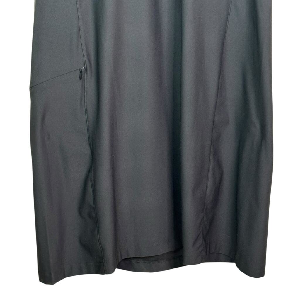 LL Bean Size XL Sport Fitness V-Neck Dress with Zippered Pocket and Cap Sleeves - Picture 4 of 8